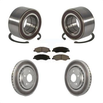 Front Wheel Bearing Coated Disc Brake Rotors And Pads Kit For 2018-2023 Honda Odyssey KBB-130707