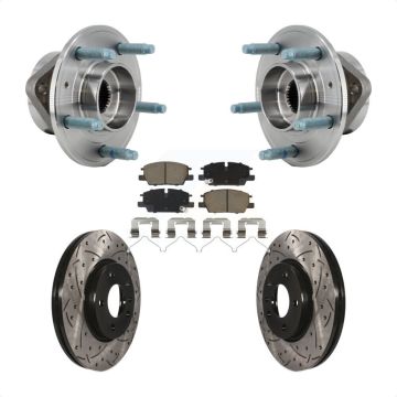 Front Hub Bearing Coated Drill Slot Brake Rotor Pad Kit For Chevrolet Equinox GMC Terrain KBB-130717