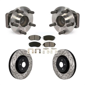 Front Hub Bearing Drill Slot Brake Rotor Pad Kit For Toyota 86 Base GT With Brembo Brakes KBB-130728