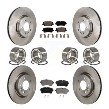Front Rear Bearings Disc Brake Rotors And Pads Kit (10Pc) For Land Rover Discovery Range KBB-130796