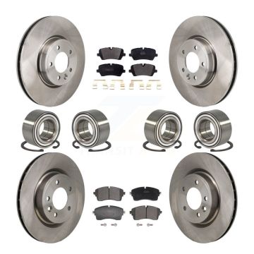 Front Rear Bearings Disc Brake Rotors And Pads Kit (10Pc) For Land Rover Discovery Range KBB-130800