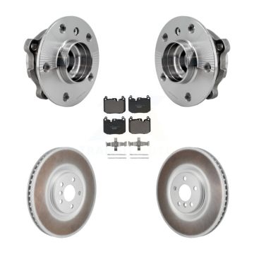 Front Hub Bearing Coated Brake Rotor & Pads Kit For Mini Cooper Countryman BMW X2 Clubman KBB-130810