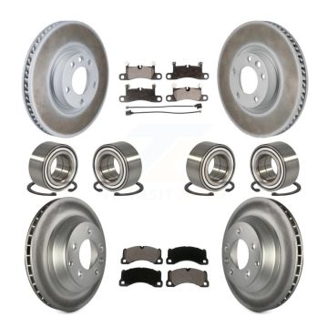 Front Rear Bearing Coat Brake Rotor Pad Kit (10Pc) For Volkswagen Touareg Porsche Cayenne KBB-130833