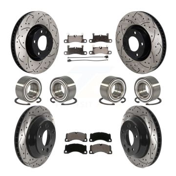 Front Rear Bearing Coat Brake Rotor Pad Kit (10Pc) For Volkswagen Touareg Porsche Cayenne KBB-130835