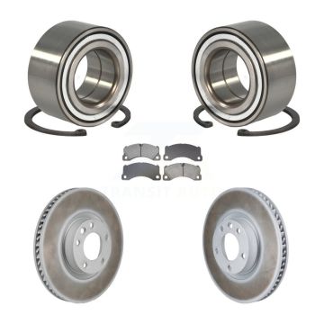 Front Wheel Bearing Coated Brake Rotor And Pad Kit For Volkswagen Touareg Porsche Cayenne KBB-130841