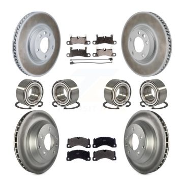 Front Rear Bearing Coat Brake Rotor Pad Kit (10Pc) For Volkswagen Touareg Porsche Cayenne KBB-130842