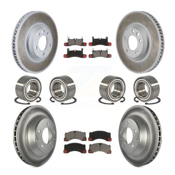 Front Rear Bearing Coat Brake Rotor Pad Kit (10Pc) For Volkswagen Touareg Porsche Cayenne KBB-130844