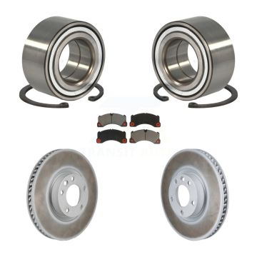 Front Wheel Bearing Coated Brake Rotor And Pad Kit For Volkswagen Touareg Porsche Cayenne KBB-130845