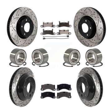 Front Rear Bearing Coat Brake Rotor Pad Kit (10Pc) For Volkswagen Touareg Porsche Cayenne KBB-130847