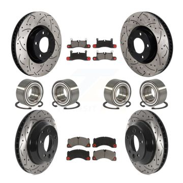 Front Rear Bearing Coat Brake Rotor Pad Kit (10Pc) For Volkswagen Touareg Porsche Cayenne KBB-130848