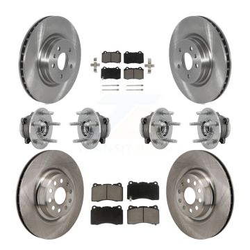 Front Rear Hub Bearing Assembly Disc Brake Rotors And Ceramic Pads Kit (10Pc) For Tesla S KBB-130992