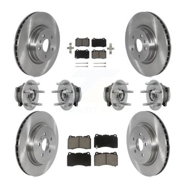 Front Rear Hub Bearings Disc Brake Rotors And Pads Kit (10Pc) For 2016 Tesla S From 04 16 KBB-130993