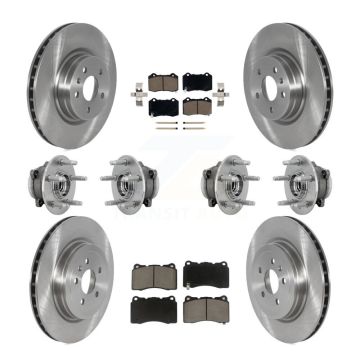 Front Rear Hub Bearing Disc Brake Rotor Pad Kit (10Pc) For Tesla X S With Brembo Calipers KBB-130995