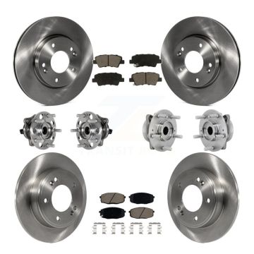 Front Rear Hub Bearing Brake Rotor And Pad Kit (10Pc) For 2022 Hyundai Kona FWD with 2.0L KBB-131027