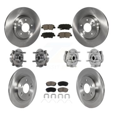 Front Rear Hub Bearings Disc Brake Rotors And Pads Kit (10Pc) For 2022 Hyundai Kona AWD KBB-131028