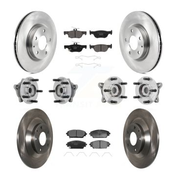 Front Rear Hub Bearing Disc Brake Rotor And Pads Kit (10Pc) For 2020-2022 Mazda CX-30 AWD KBB-131218
