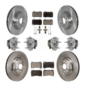 Front Rear Hub Bearing Assembly Disc Brake Rotors And Ceramic Pads Kit (10Pc) For Tesla S KBB-131261