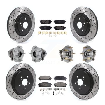 Front Rear Hub Bearing Coat Brake Rotor Pads Kit (10Pc) For Lexus RX350 RX350L RX450h FWD KBB-131350