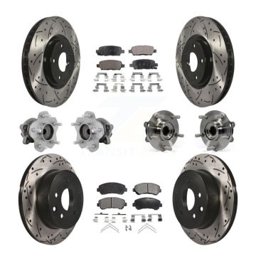 Front Rear Hub Bearing Coat Brake Rotor Pads Kit (10Pc) For Nissan Juke Nismo RS with FWD KBB-131378