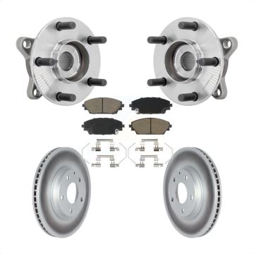 Front Hub Bearing Assembly Coated Disc Brake Rotor And Pads Kit For 2020-2022 Mazda CX-30 KBB-131666