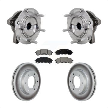 Front Hub Bearing Assembly Coated Disc Brake Rotor Pads Kit For 2019-2023 Ford Ranger 4WD KBB-131669