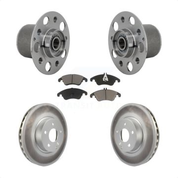 Front Hub Bearing Assembly Coated Brake Rotor & Pads Kit For Mercedes-Benz E350 E400 E250 KBB-131685