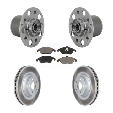 Front Hub Bearing Assembly Coated Disc Brake Rotor & Pads Kit For Mercedes-Benz E400 E550 KBB-131690