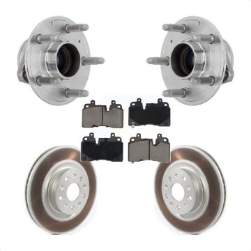 Front Hub Bearing Assembly Coated Disc Brake Rotor And Pads Kit For 2019 Cadillac CT6 RWD KBB-131694