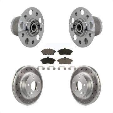 Front Hub Bearing Assembly Coated Disc Brake Rotors And Pads Kit For Mercedes-Benz C250 KBB-131699