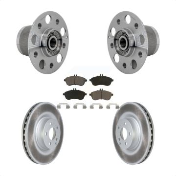 Front Hub Bearing Coated Brake Rotor & Pads Kit For Mercedes-Benz C250 With Sport Package KBB-131702