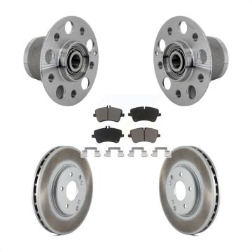 Front Hub Bearing Coated Brake Rotor Pad Kit For Mercedes-Benz C350 Without Sport Package KBB-131705