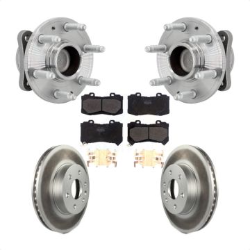Front Hub Bearing Assembly Coat Brake Rotor Pad Kit For Chevrolet Colorado GMC Canyon RWD KBB-131796