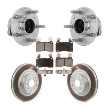 Front Hub Bearing Assembly Coat Brake Rotor Pad Kit For Chevrolet Camaro Cadillac CT6 CTS KBB-131799