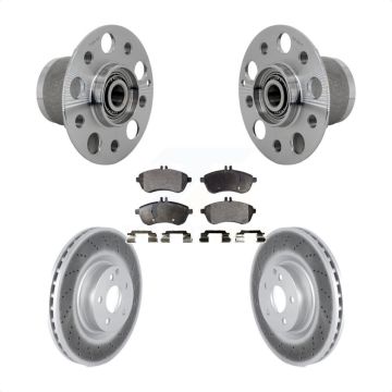 Front Hub Bearing Coated Brake Rotor & Pads Kit For Mercedes-Benz C250 With Sport Package KBB-131807