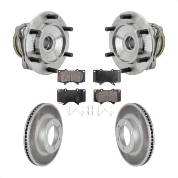 Front Hub Bearing Assembly Coated Disc Brake Rotors And Pads Kit For Toyota 4Runner RWD KBB-131841