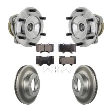 Front Hub Bearing Assembly Coat Brake Rotor Pads Kit For Toyota Tacoma 4Runner FJ Cruiser KBB-131842