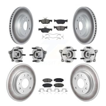 Front Rear Hub Bearing Coated Brake Rotor & Pads Kit (10Pc) For 2020-2022 Mazda CX-30 AWD KBB-131875