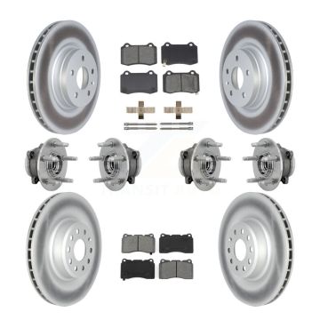 Front Rear Hub Bearing Coated Disc Brake Rotor Pad Kit (10Pc) For 2016 Tesla S From 04 16 KBB-131921