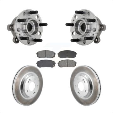 Front Hub Bearing Assembly Coated Disc Brake Rotor And Pads Kit For Hyundai Sonata Kia K5 KBB-131931
