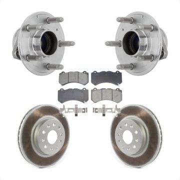 Front Hub Bearing Assembly Coated Disc Brake Rotor And Pad Kit For Chevrolet Camaro LT LS KBB-131938
