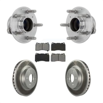 Front Hub Bearing Assembly Coated Disc Brake Rotors And Pads Kit For Cadillac ATS KBB-131942