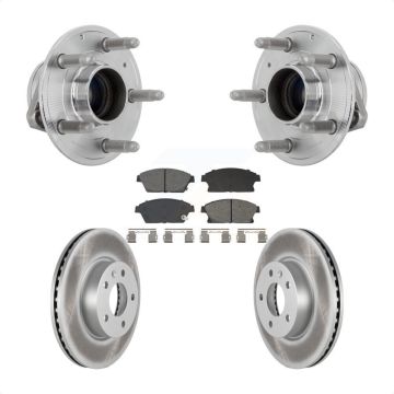 Front Hub Bearing Assembly Coated Disc Brake Rotors And Pads Kit For Cadillac ATS KBB-131944