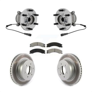 Front Hub Bearing Assembly Coated Disc Brake Rotors And Pads Kit For Nissan TITAN XD KBB-131963