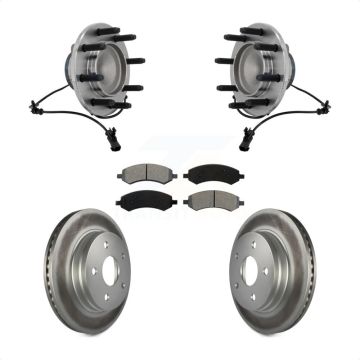Front Hub Bearing Coat Brake Rotor Pad Kit For 2007-2008 Dodge Ram 1500 With 8 Lug Wheels KBB-131981