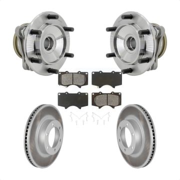 Front Hub Bearing Assembly Coated Disc Brake Rotors And Pads Kit For Toyota 4Runner RWD KBB-131985