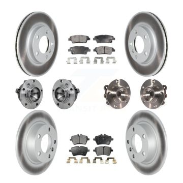Front Rear Hub Bearing Coat Brake Rotor Pad Kit (10Pc) For Mini Cooper Countryman Paceman KBB-132003