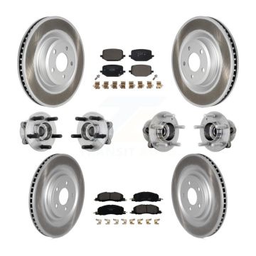 Front Rear Hub Bearing Coat Brake Rotor Pads Kit (10Pc) For 2020-2022 Lincoln Aviator AWD KBB-132023
