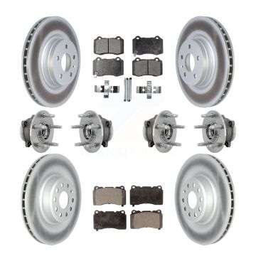 Front Rear Hub Bearing Coat Brake Rotor Pad Kit (10Pc) For Tesla X S With Brembo Calipers KBB-132036