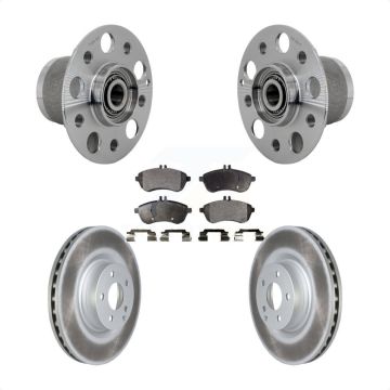 Front Hub Bearing Coated Brake Rotor & Pads Kit For Mercedes-Benz C250 With Sport Package KBB-132095
