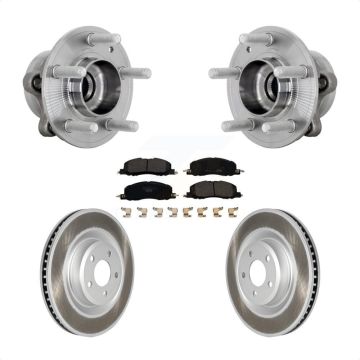 Front Hub Bearing Assembly Coat Brake Rotor Pad Kit For Ford Explorer Lincoln Aviator AWD KBB-132103
